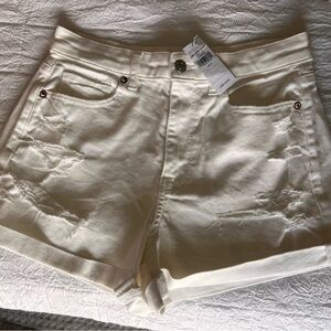 American Eagle Outfitters Cream Jean Shorts